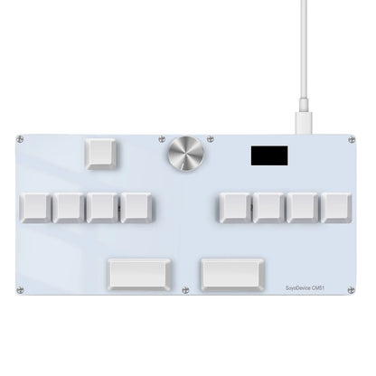 CM51 SayoDevice Rapid Trigger Magnetic Switch Keyboard with Knob & Screen – OUTEMU/Gateron Switch Gaming Macropad for OSU & DJMAX Shortcuts