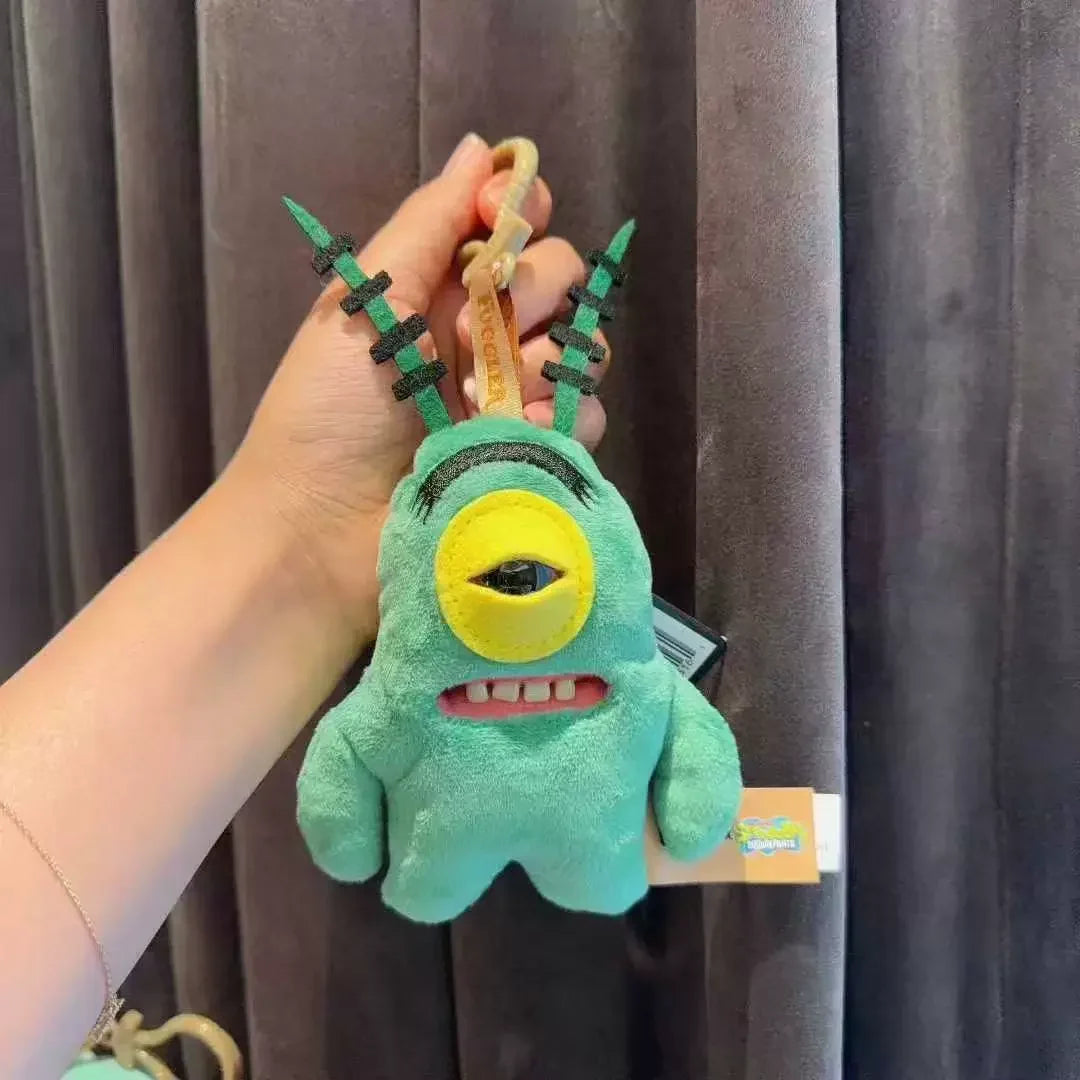 Fuggler SpongeBob Patrick Plush Keychain - Funny Ugly-Cute Monster Backpack Bag Charm