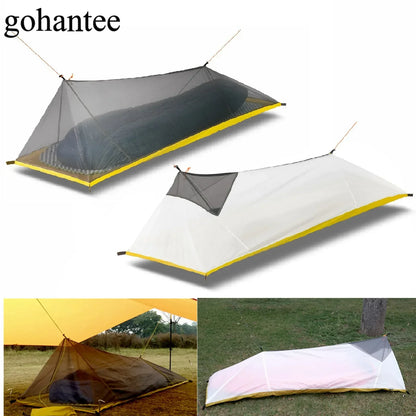 Ultralight 1-Person Camping Tent – 230g/260g Summer Mesh Tent, 40D 210T Nylon, Ventilated Inner Tent with Mosquito Net, 3-4 Season