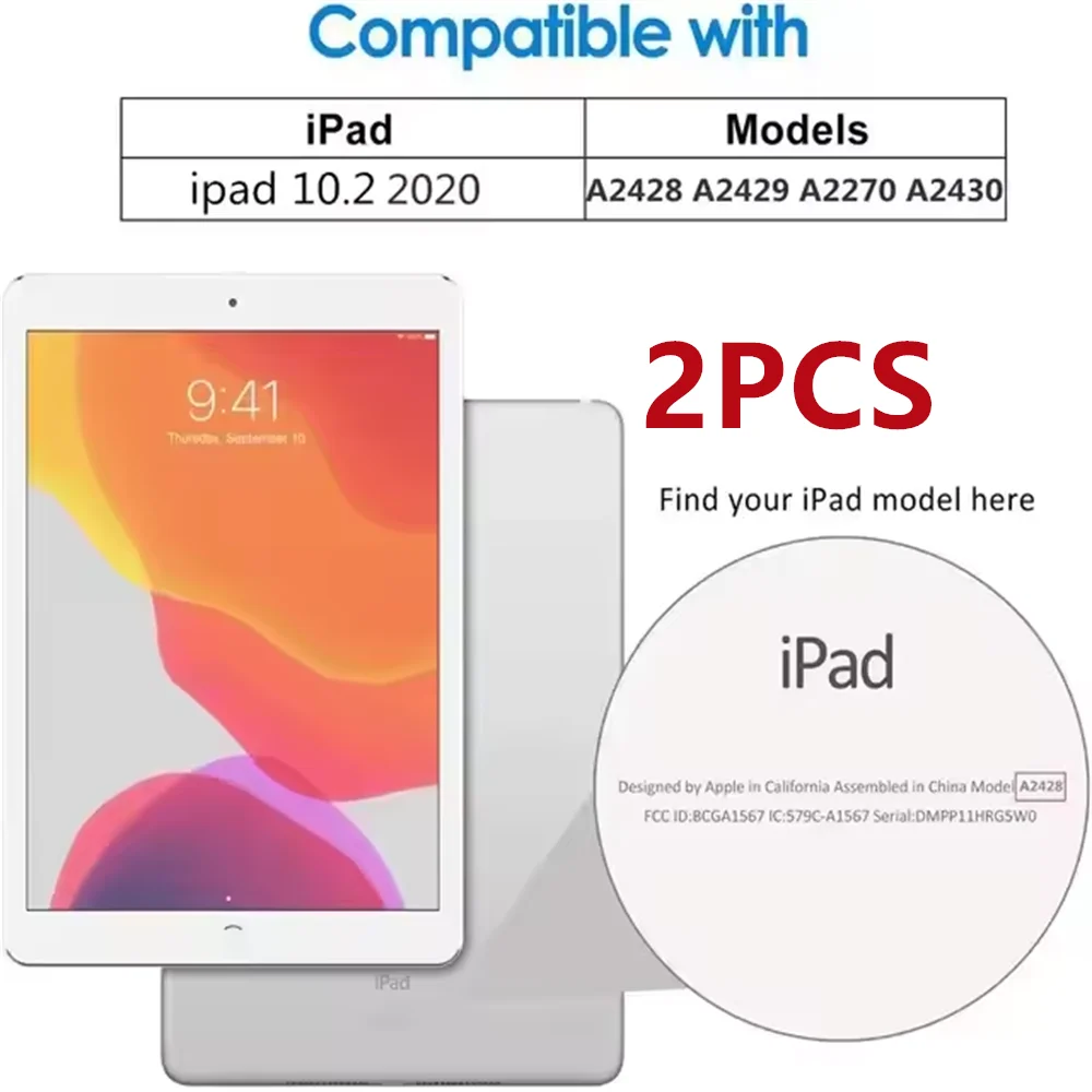 2PCS 9H Tempered Glass Screen Protector for iPad (10.2/9.7/10.5/10.9/11) Pro, Air & Mini – Anti-Scratch HD Protective Film