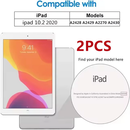 2PCS 9H Tempered Glass Screen Protector for iPad (10.2/9.7/10.5/10.9/11) Pro, Air & Mini – Anti-Scratch HD Protective Film