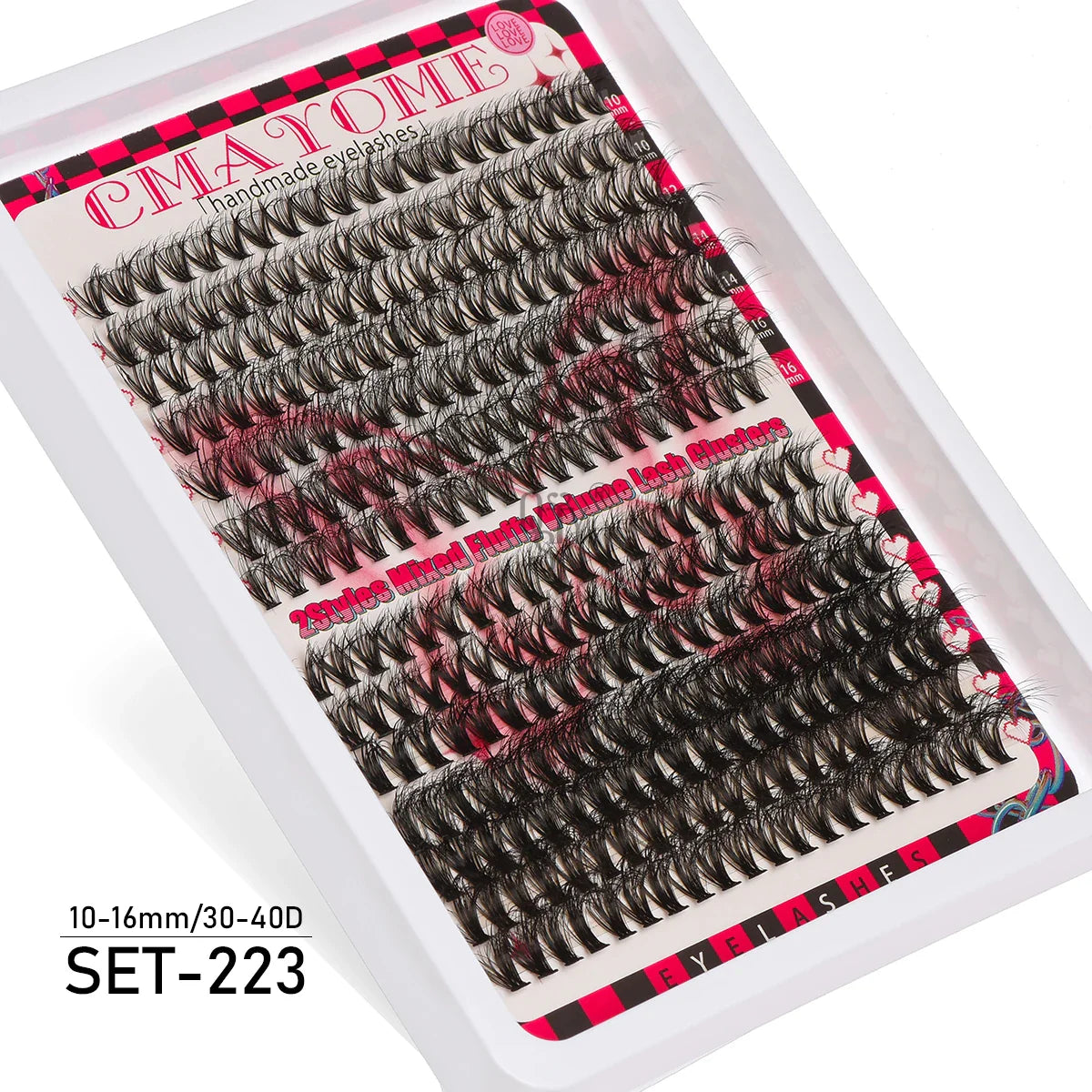 Individual Cluster Lashes – 20-100D Natural Look DIY Eyelash Extensions, 280pcs Mixed Tray Volume Lashes