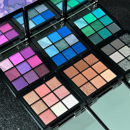 9-Grid Eyeshadow Palette – Glitter, Pearlescent, Matte, Shimmer Long-Lasting Eye Makeup for Women