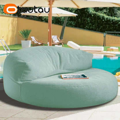 OTAUTAU Outdoor 4ft Waterproof Chenille Bean Bag Cover - Poolside Lounger Sofa Bed