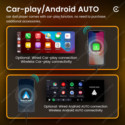 NaviFly 6.86" Universal FM CarPlay Android Auto Car Radio – MP5 Multimedia Player with Camera, No DVD