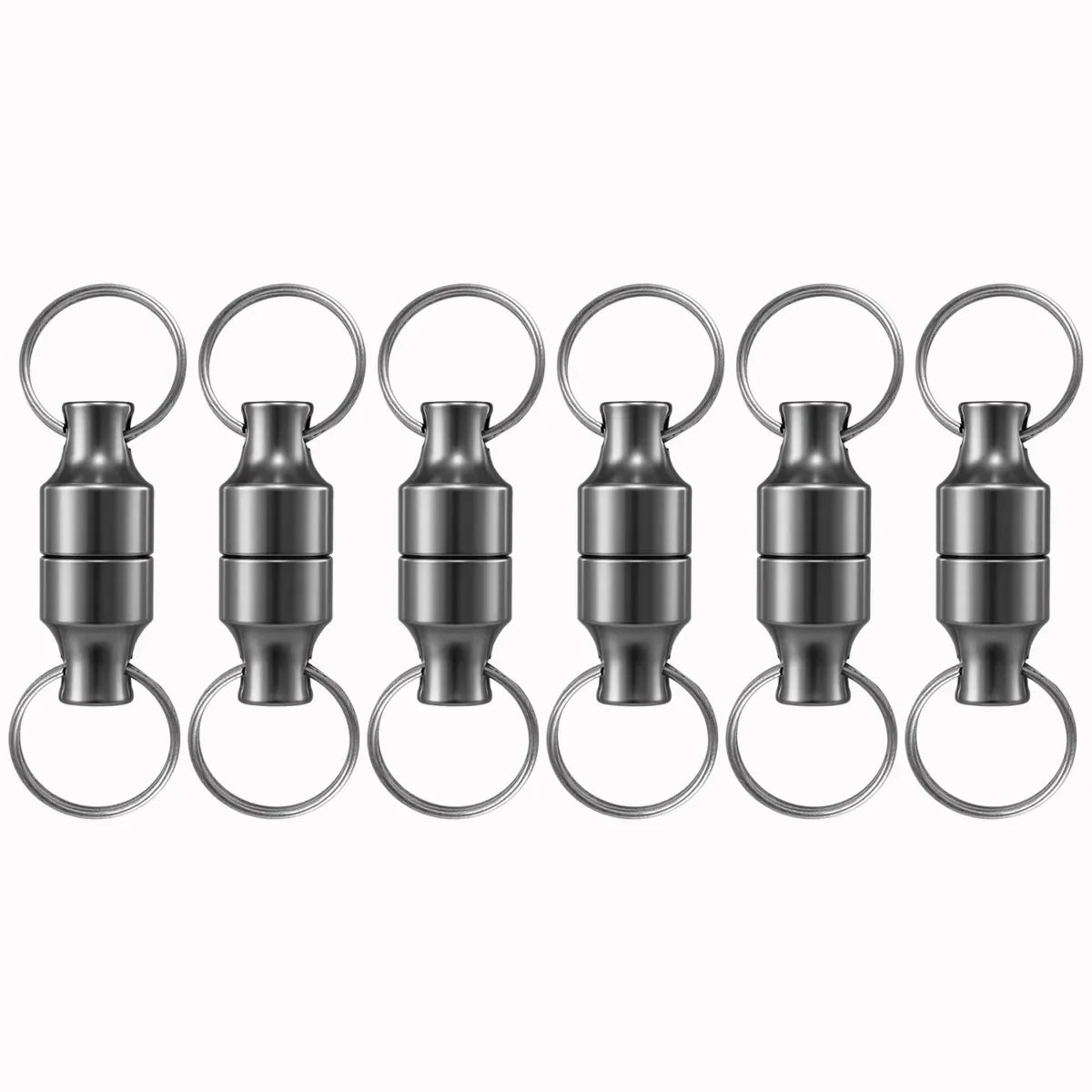 Strong Magnetic Keychain with Metal Ring – Anti-Loss Carbon Steel Car Key Holder Necklace & Storage Hanging Tool (1 Pair / 10PCS)