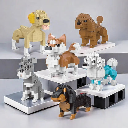 Mini Dachshund Dog Building Blocks Toy – Lifelike Construction Set for Kids & Adults, Fun Educational DIY