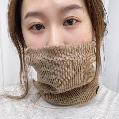 Women’s Winter Plush Woolen Scarf – Thick Fleece Neck Warmer, Knitted Muffler & Ski Mask