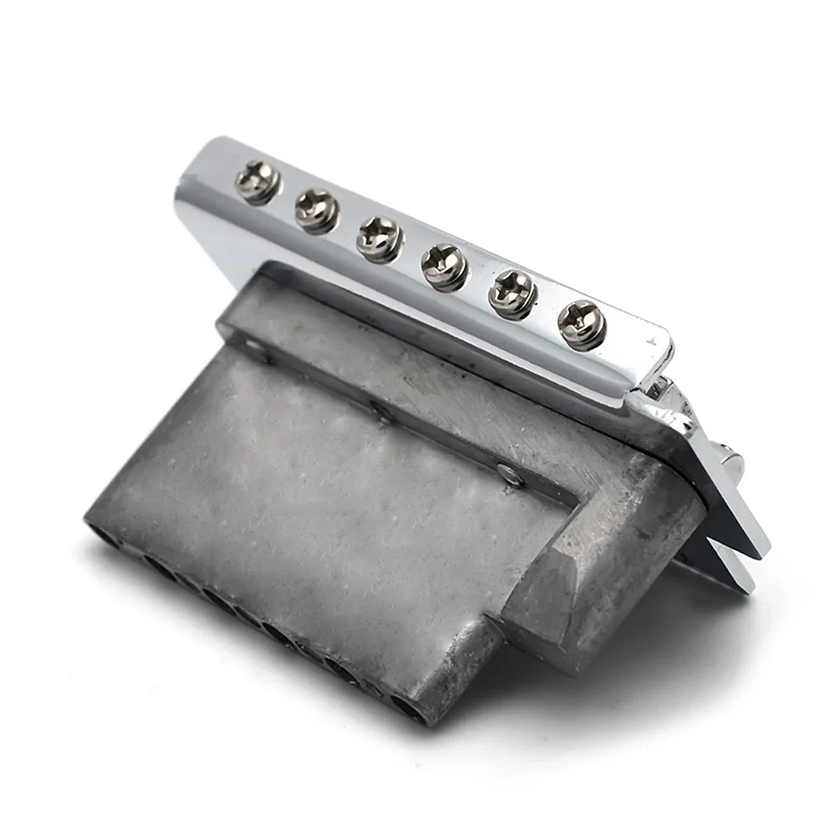 Miwayer 52.5mm Guitar Tremolo Bridge — Vintage Steel Saddle Block Set for Fender Strat & Squier Electric Guitars, Chrome
