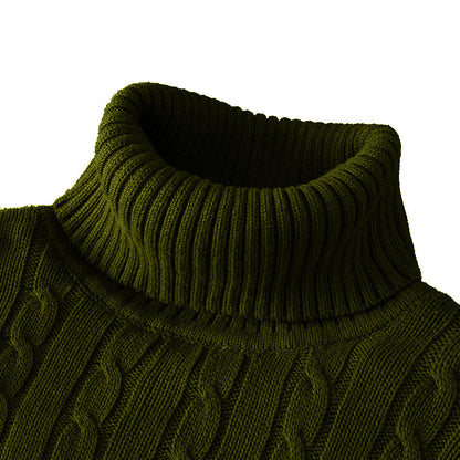 New Turtleneck Sweater for Men - Casual Rollneck Knitted Jumper, Warm Woolen Sweater