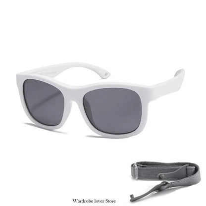 2025 Polarized Kids Sunglasses – UV400 Infant & Toddler Shades with Soft Frame and Safety Cord for Ages 1–3