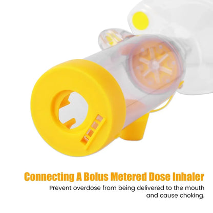 Asthma Inhaler Spacer & Nebulizer — Adult, Child, and Baby Aerosol Compressor with Mist Storage Bottle, Mask, and Tank Cup