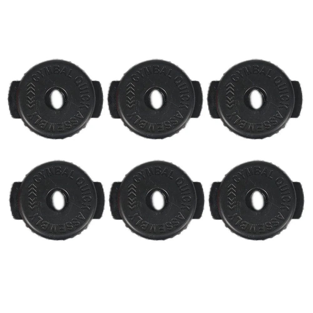 6pcs Plastic Cymbal Mates - Quick Release Cymbal Nuts for 8mm Threaded Cymbal Stands Drum Accessories