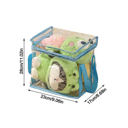 Large Capacity PVC Waterproof Toy Storage Box – Foldable Transparent Dustproof Home Organizer Bag
