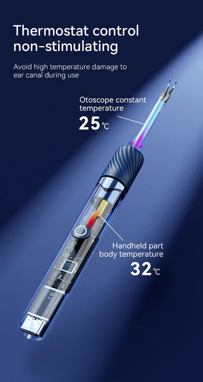 Visual Ear Cleaner with Camera – 12MP Ear Wax Removal Tool with Ear Pick, Tweezers & 6 Ear Spoons for Ear Care
