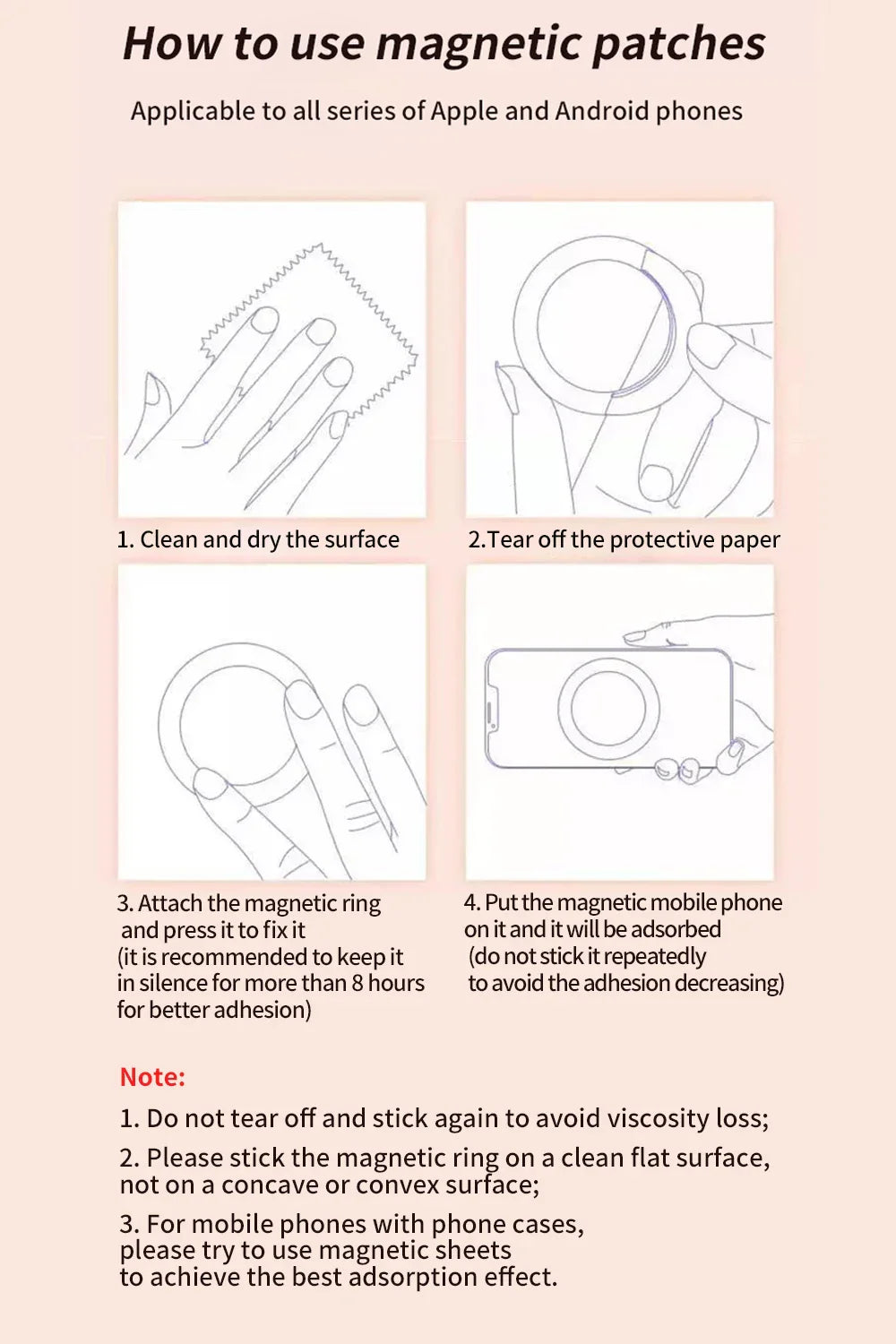 Car Phone Holder Magnetic Mount – 360° Rotating Strong Magnet Vacuum Adsorption for iPhone 12-16 Pro Max