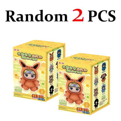 Naruto Series Blind Box Figures — Itachi, Sasuke, Kakashi & Gaara Plush Pendant Collectible Toy, Trendy Birthday Gift