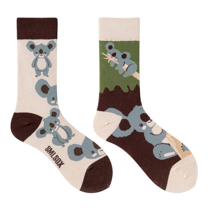 Unisex AB Tide Animal Cotton Socks – Colorful Cat, Dog, Koala, Cow Crew Socks for Men & Women, Four Seasons Gift
