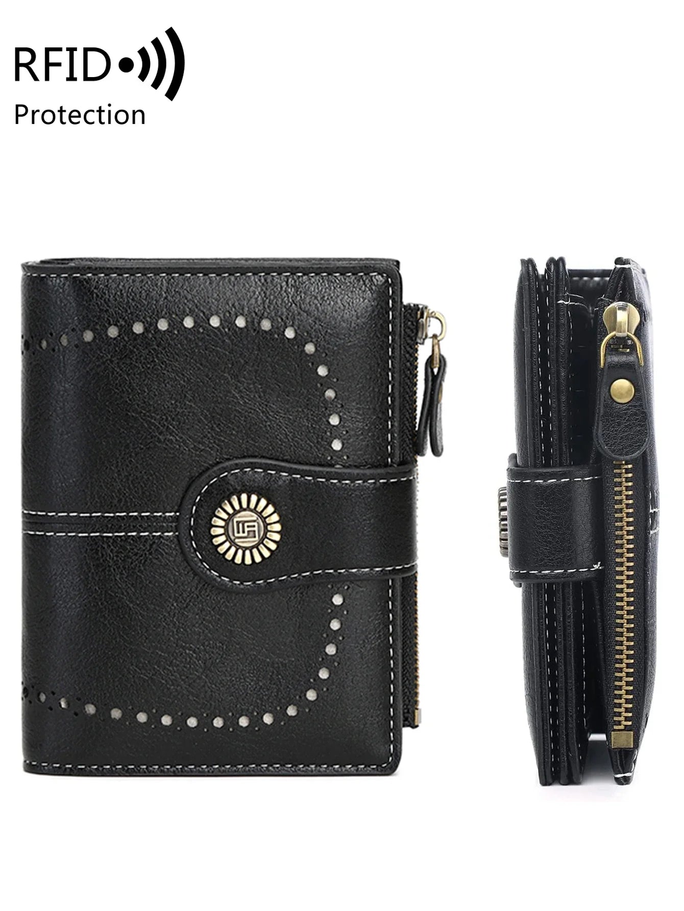 Fashionable Women’s Retro Short Wallet – PU Leather Multifunctional Handbag with Large Capacity, Multi-Card Slot & Coin Pocket