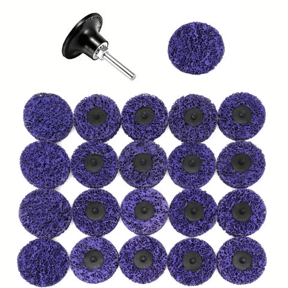 10/21pcs 2-Inch Polishing Strip Disc Set - Surface Cleaning, Paint Removal & Grinding Wheel Kit with Holder