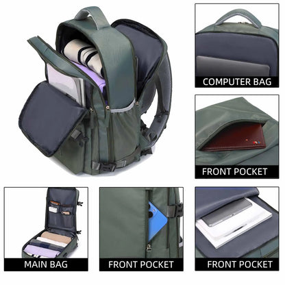 Waterproof Laptop Backpack for Women - Travel Leisure Backpack for Men - with Shoe Compartment for 15 Inch Computer