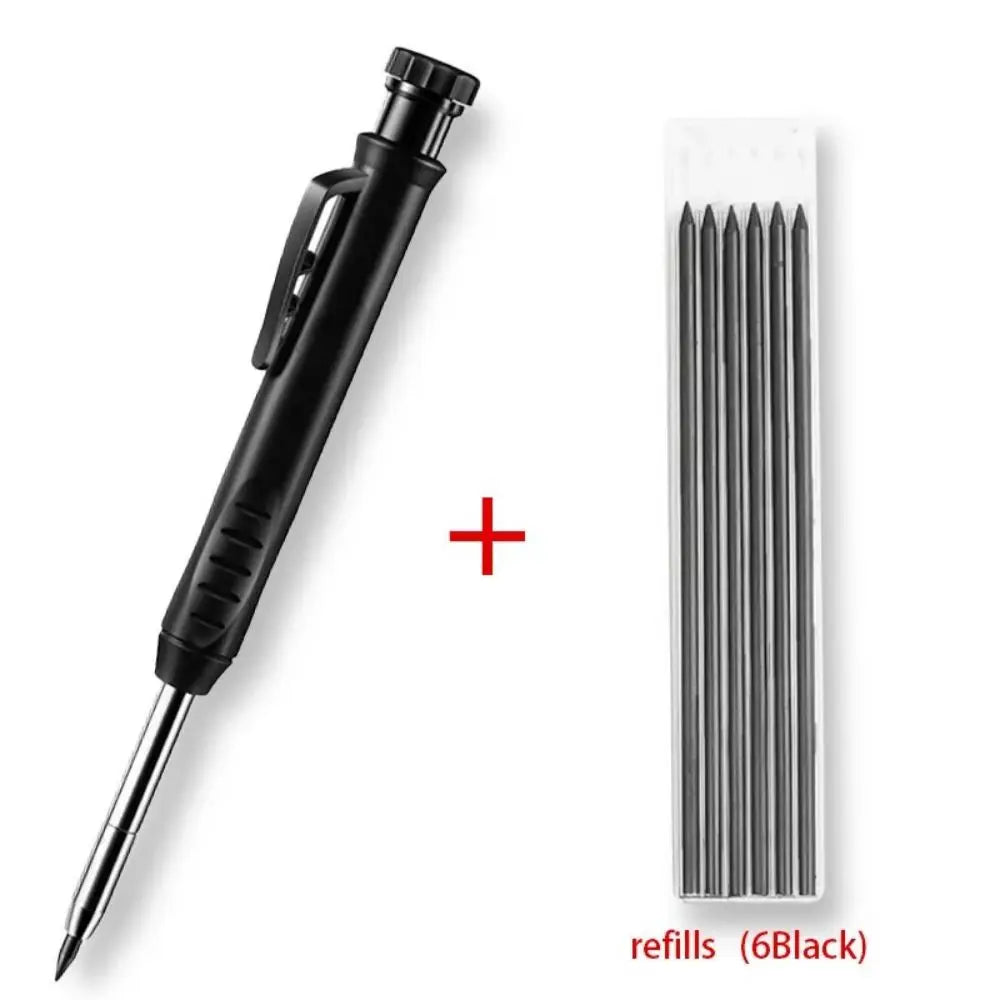 Carpenter Pencil Set for Woodworking - 5 Colors Mechanical Pencils with Refill for Carpentry Marking & Construction Jobs
