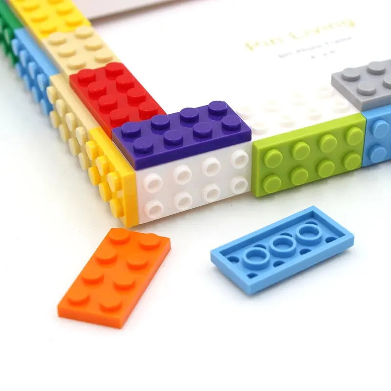 DIY Colorful Building Block Photo Frame - Creative Home Decor & Educational Family Activity Gift