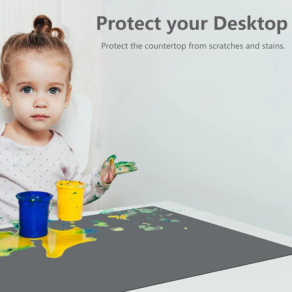 Silicone Table Protector Placemat 40x60cm – Heat Resistant, Waterproof, Non-Slip Mat for Kids Crafts & Kitchen Counter