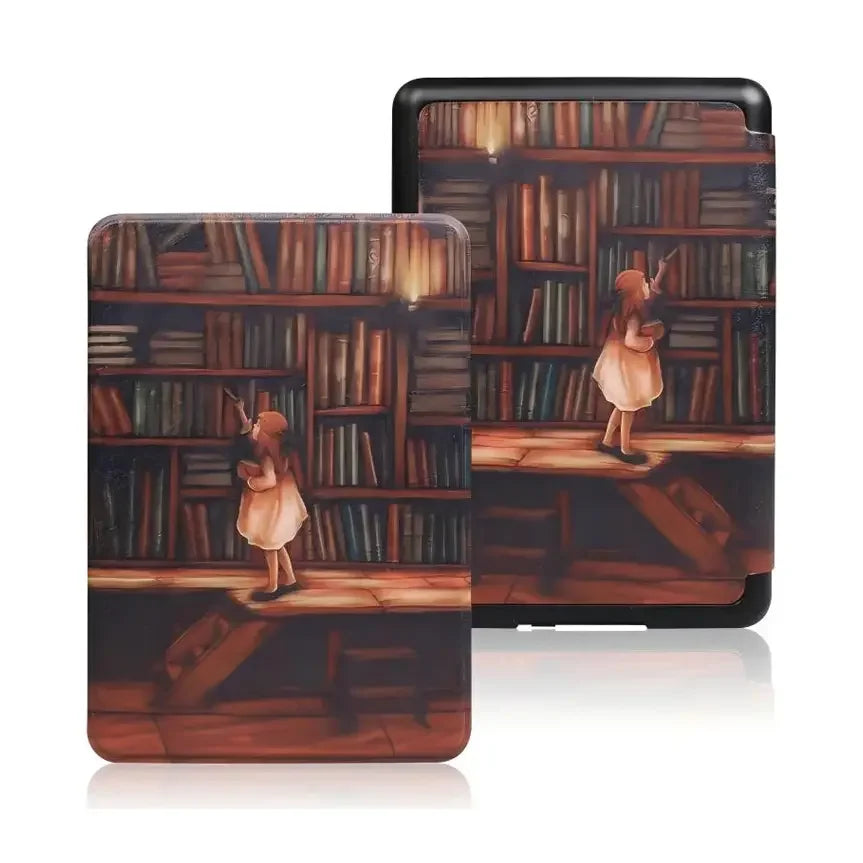 Leather Auto Sleep Case for Kindle Colorsoft Signature Edition (1st Gen, 7") & Paperwhite 12th Gen Protective Cover Funda