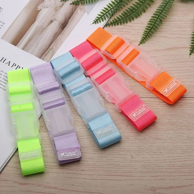 1/2PCS Adjustable Luggage Straps – Hanging Buckle Suitcase Bag Belts (Random New & Old Logos)