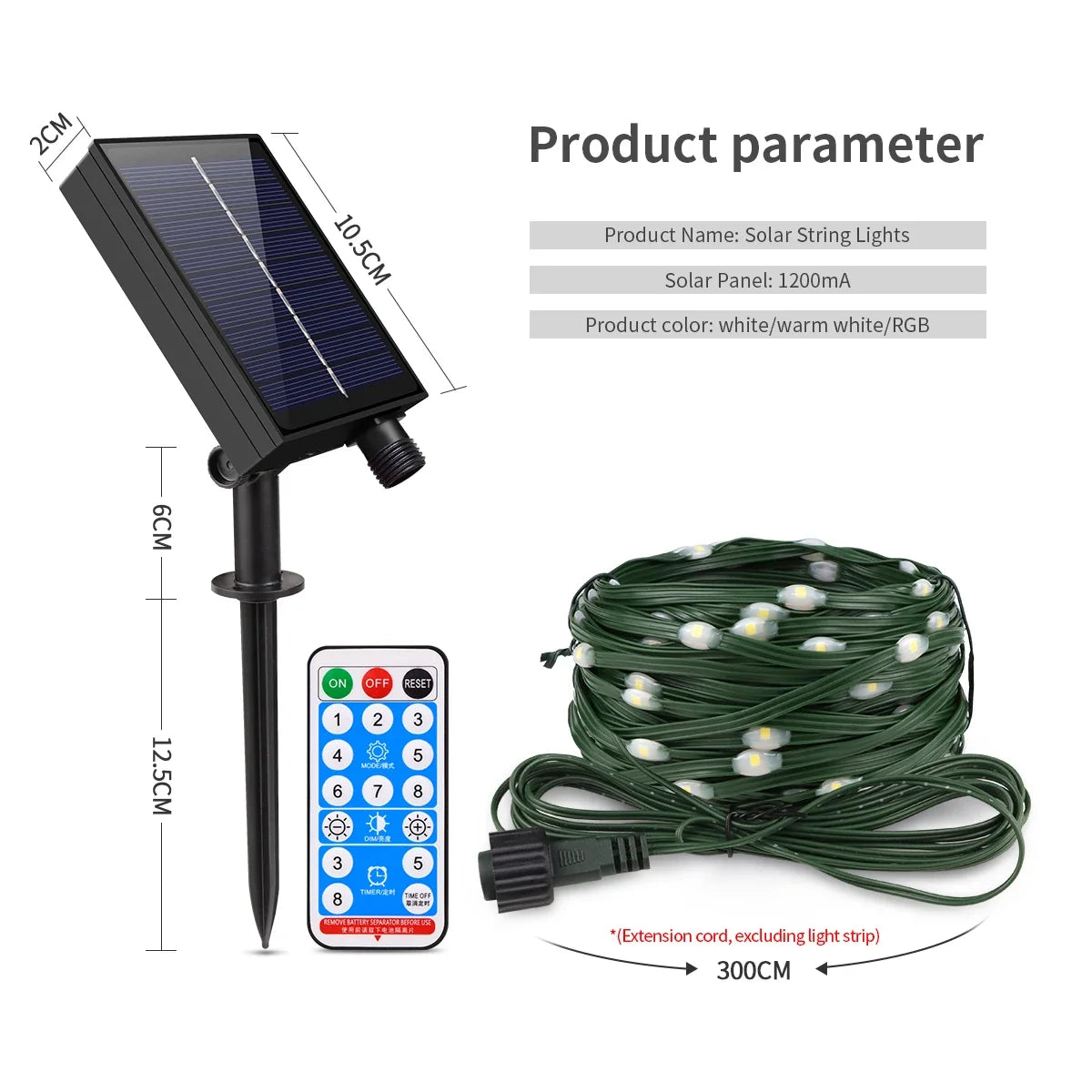 Outdoor Solar String Lights - Waterproof LED Festoon Fairy Lights for Garden, Patio & Party Decor