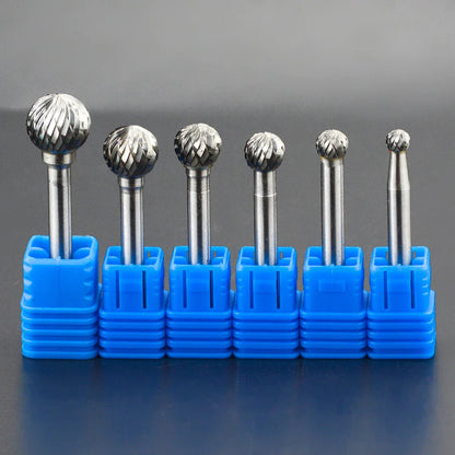Double Groove D-Type Alloy Rotary File: Tungsten Steel Grinding Head for Metal, Jade, and Wood Carving - Precision Milling Cutter