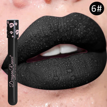 Colored Lip Gloss – Waterproof Matte Lip Glaze in Test Tube, Easy-to-Apply, Long-Lasting Party Lip Makeup