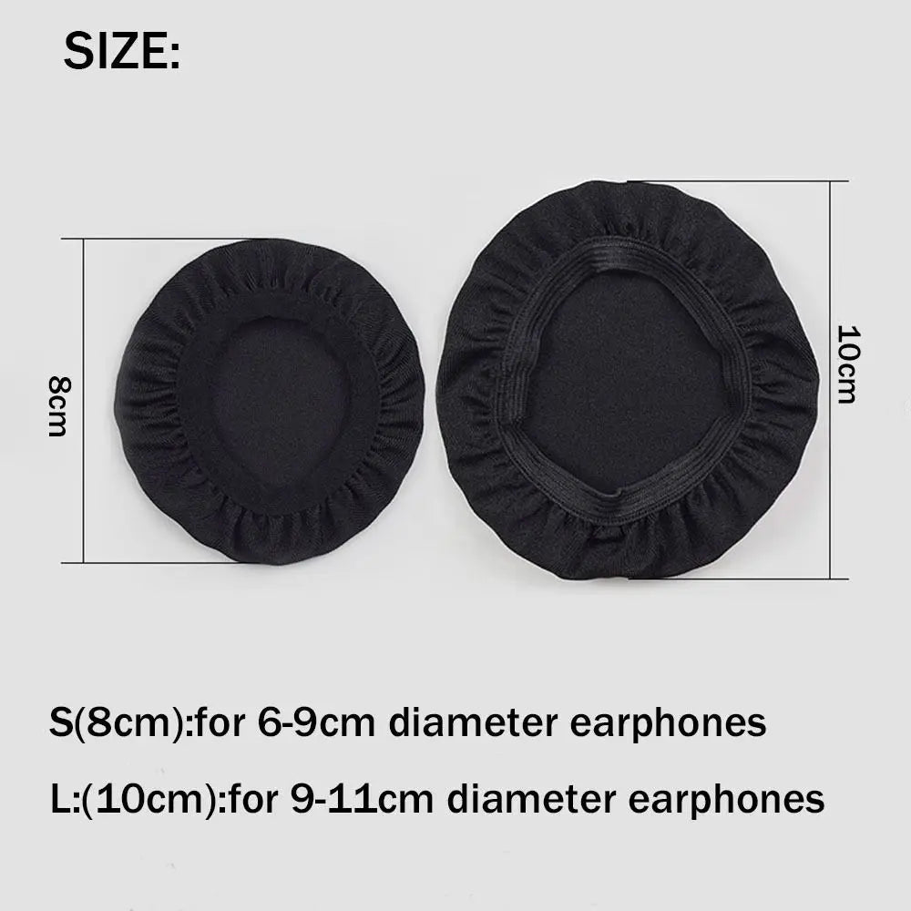 Reusable Soft Headphones Earpad Covers: Hygienic Elastic Dust-Proof Protectors - Durable, Breathable, and Washable, 2 Pairs