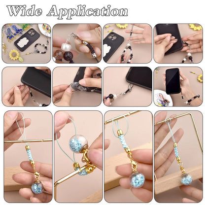 10Pcs Lanyard Strap Set - Lobster Clasp Rope Keychain Hooks Mobile Charms & Key Ring Accessories