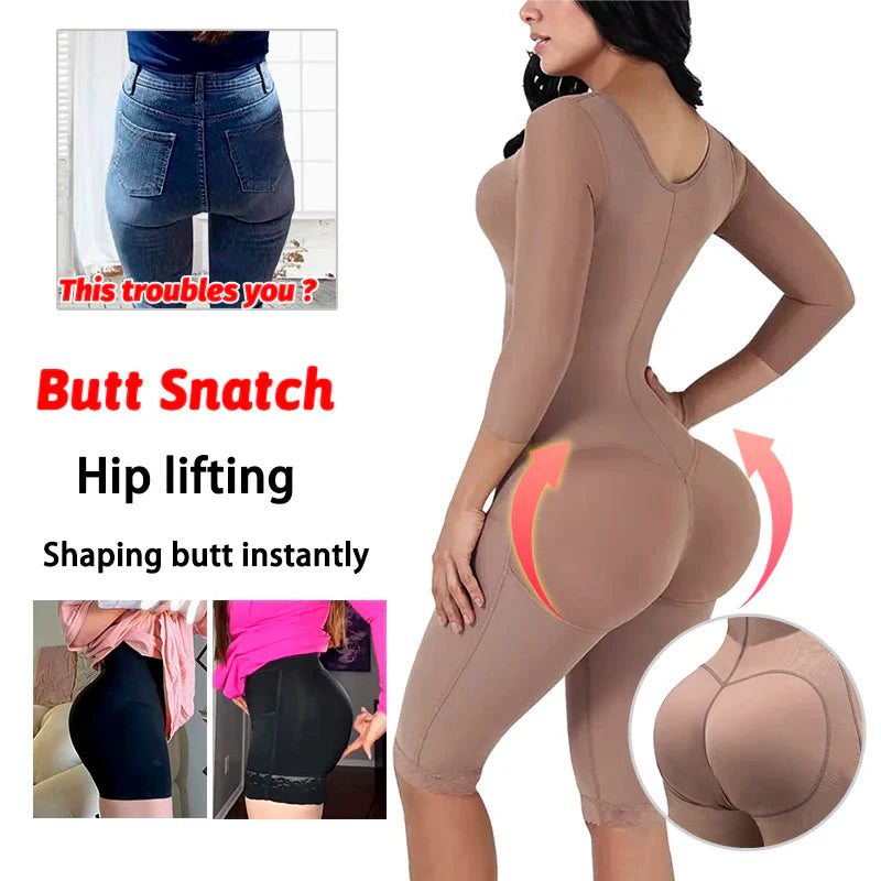 Colombian Full Body Shapewear Bodysuit High Compression Waist Trainer Postpartum & Post-Surgery Body Shaping Slimmer Garment