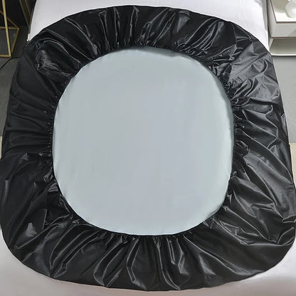 Waterproof Fitted Mattress Sheet - Anti-Slip Elastic Band Bed Cover with Adjustable Fit