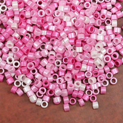2.5mm Mini Glass Cylinder Beads – Antique Pearl Color Craft Beads for DIY Bracelets & Necklaces Jewelry Making Accessories