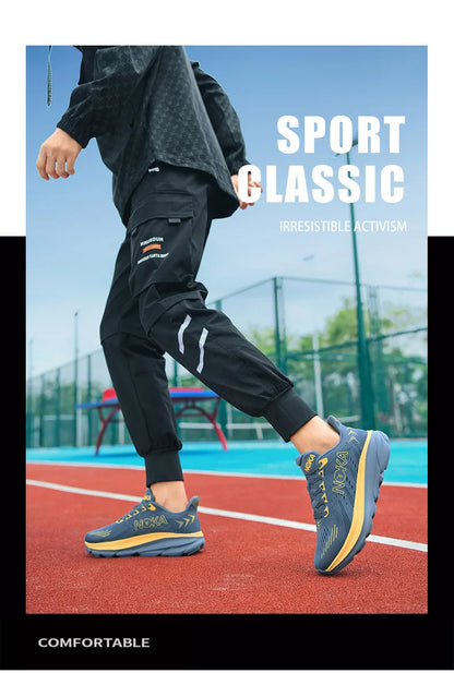 Marathon Carbon Plate Air Cushion Sports Running Shoes - Breathable, Lightweight, Comfortable Athletic Sneakers for Men & Women, Nonskid