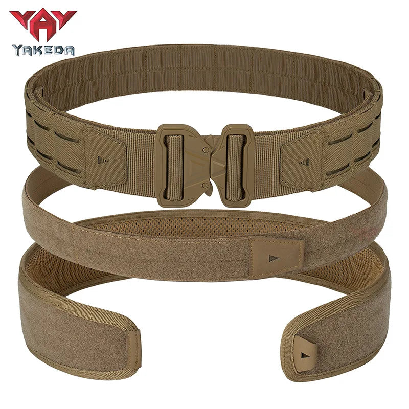 YAKEDA Battle Molle Riggers Belt – Heavy-Duty 3-in-1 Tactical Duty Belt with Anti-Slip Pad & Inner Belt