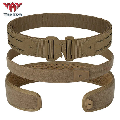 YAKEDA Battle Molle Riggers Belt – Heavy-Duty 3-in-1 Tactical Duty Belt with Anti-Slip Pad & Inner Belt