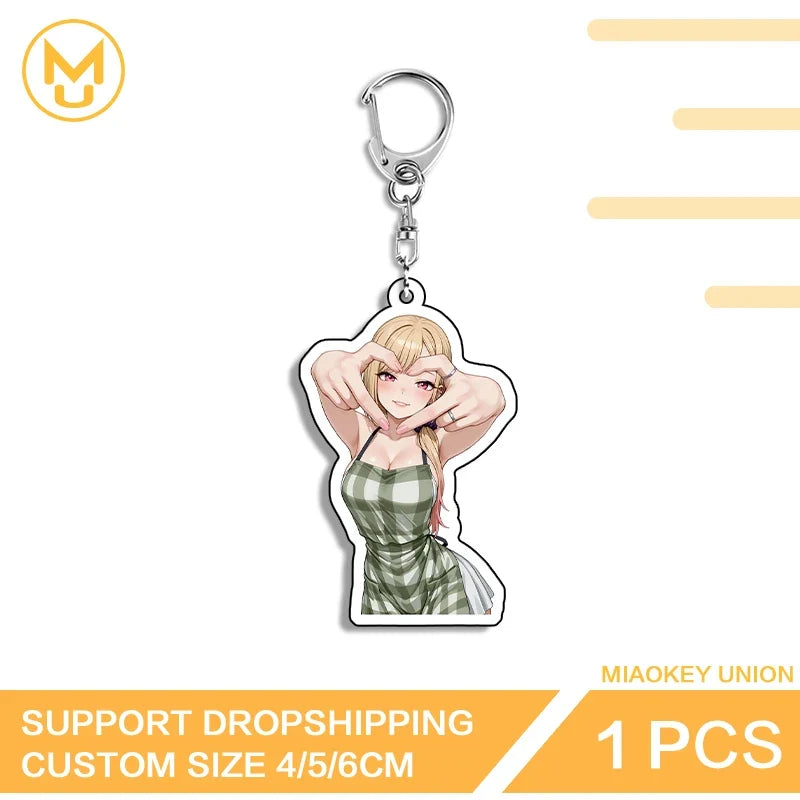 Kitagawa Marin Acrylic Keychain - Double-Sided Transparent Anime Character Jewelry