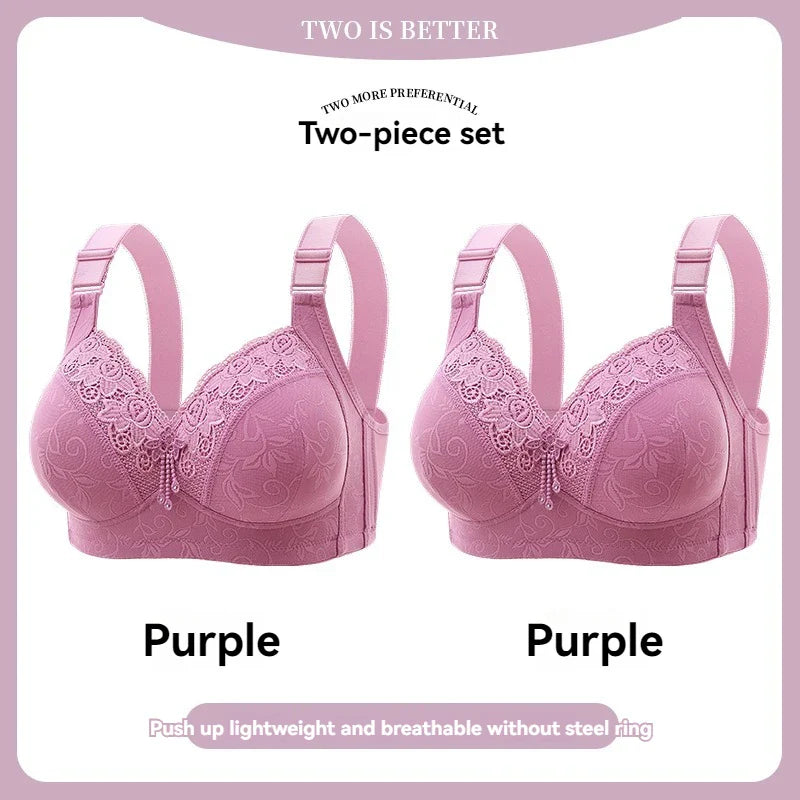 Women’s Lace Deep V Ultra-Thin Bralette – Sexy Sheer Lingerie Top Plus Size Comfortable Everyday Bra