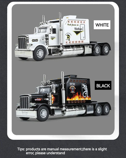 1:24 Scale Peterbilt 389 Tractor Trailer Toy – Lonestar Design Pre-Built Semi Truck with Realistic Functions for Kids