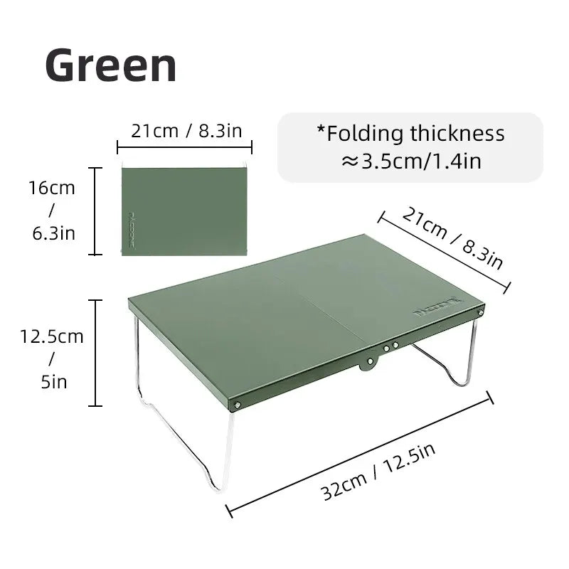 Portable Foldable Camping Table – Ultralight MDF Mini Coffee Table for Outdoor Hiking & Picnic Use
