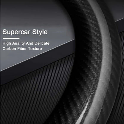 Hyundai Carbon-Fiber Leather Steering Wheel Cover — Fits i20/i30/i40/ix25/ix35/ix55/Elantra/Tucson/Sonata/Solaris/Palisade/Nexo