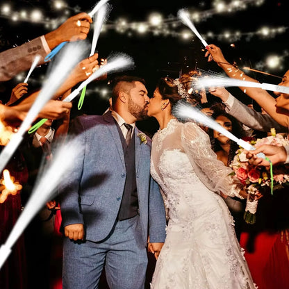 12-96PCS LED Fiber Optic Wands – Light Up Fiber Optic Stick with 3 Modes, White Glow Sticks for Wedding, Birthday Party, Bridal Shower