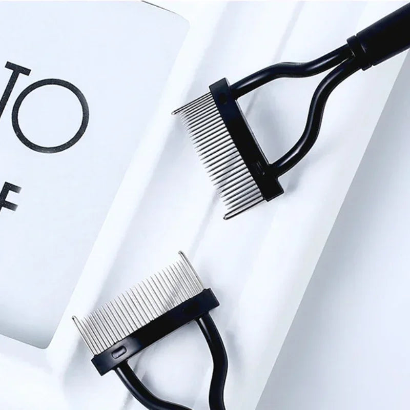Eyelash Separator Metal Teeth Foldable Curler - Stainless Steel Makeup Tool for Beauty - Mascara Curl Brush Comb