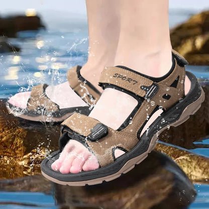Men’s Summer Beach Sandals – Breathable Quick-Dry Water Shoes | Retro Comfortable Casual Holiday Sandals for Outdoor & Beach Wear
