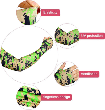 Women’s Cooling Arm Sleeves with Finger Hole – UV Sun Protection Shawl Shrug for Golf & Outdoor Sports 1 Pair